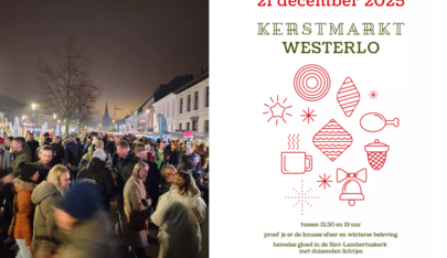 Kerstmarkt Westerlo 2025 - Flyer Dienst Toerisme